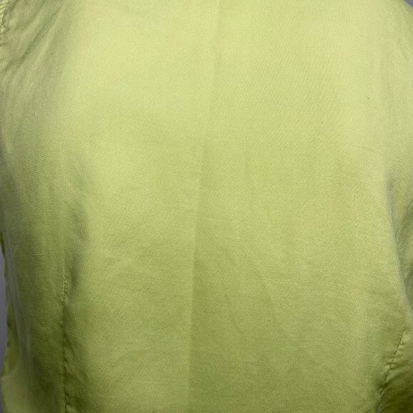 Lime Green Silk TOMMY BAHAMA Sleeveless Shirt Sz 10 EUC! - Picture 6 of 10